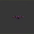 Fantasy Sword With Purple Hilt And Blue Flame Effects On Dark Background