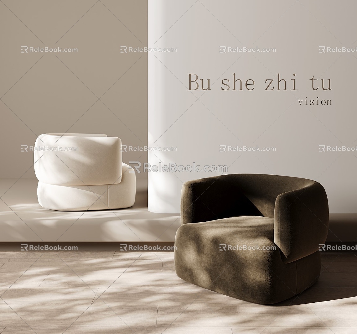 Modern sofa single chair 3d model