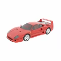 Red Classic Sports Car With Sleek Body Rear Spoiler And Alloy Wheels