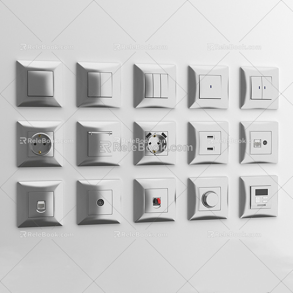 Modern switch socket switch panel model