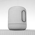 Sleek Modern Headphone Speaker With Black Orange Gradient Round Top Design