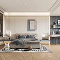 Modern Kids Bedroom Interior With Bed Decor And Study Area