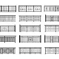 Diverse Railing Designs Showcasing Decorative Patterns And Structural Variations