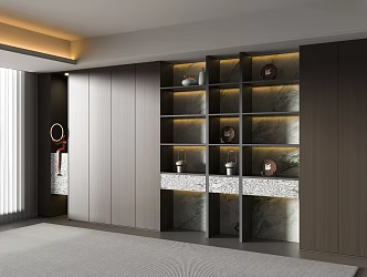 Modern Italian Tea Room Cabinet Villa Tea Room Cabinet 3d model