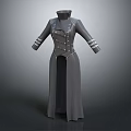 Elegant Long Coat Featuring Stand Up Collar Double Breasted Buttons And Long Sleeves