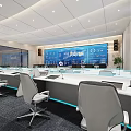 modern command center command control room 3d model