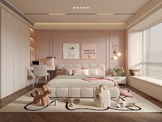 Modern Girls Room 3d model