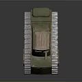 Rustic Green Vintage Military Tank With Tracks Turret And Metal Body