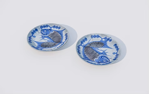 Ceramic Plate Old Objects Antique 3d model