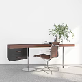 Desk Office Desk and Chair Workbench Office Desk Table and Chair Table 3d model