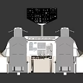 Spacecraft Cockpit Interior With Control Panels Seats And Navigation Systems
