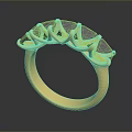 Luxurious Gold Ring Featuring Sparkling Blue Gemstones And Intricate Band Design