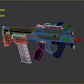 Tactical Assault Rifle With Camouflage Finish Tactical Scope And Ergonomic Grip Design