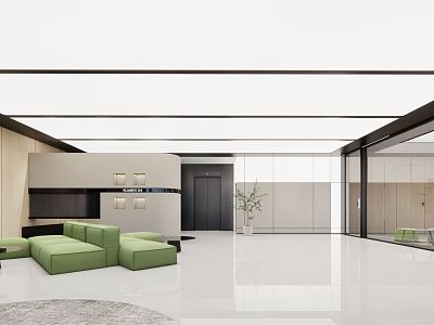 Modern lounge area office hall model