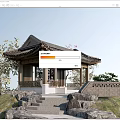 New Chinese pavilion rest pavilion ancient pavilion four-corner pavilion 3d model