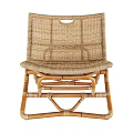 Natural Rattan Leisure Chair With Foldable Bamboo Frame And Woven Design