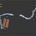 Professional Hardware Tools Featuring Orange Cylindrical Parts And Silver Curved Metal Components
