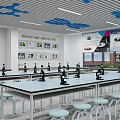 Biological Laboratory Microbiology Laboratory Biomolecular Laboratory Secondary School Laboratory 3d model