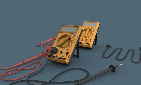 Modern multimeter machinery equipment electrical appliances 3d model