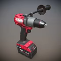 Cordless Battery Powered Drill With Red Black Design And High Performance Features 3d model
