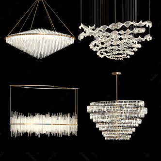 Light Luxury Chandelier 3d model