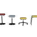 Colorful Bar Stools With Various Designs Including Swivel And Fixed Bases