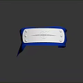 Blue And Silver Ninja Headband With Leaf Symbol And Metal Rivets Design