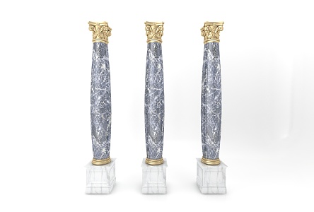 European Roman Column 3d model