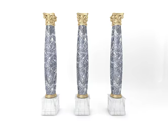 European Roman Column 3d model