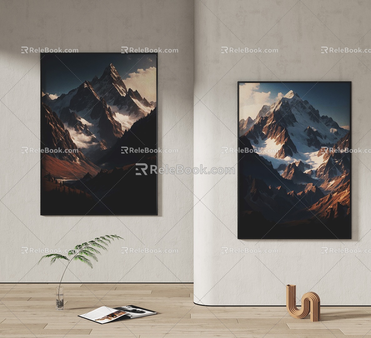 modern decorative painting 3d model