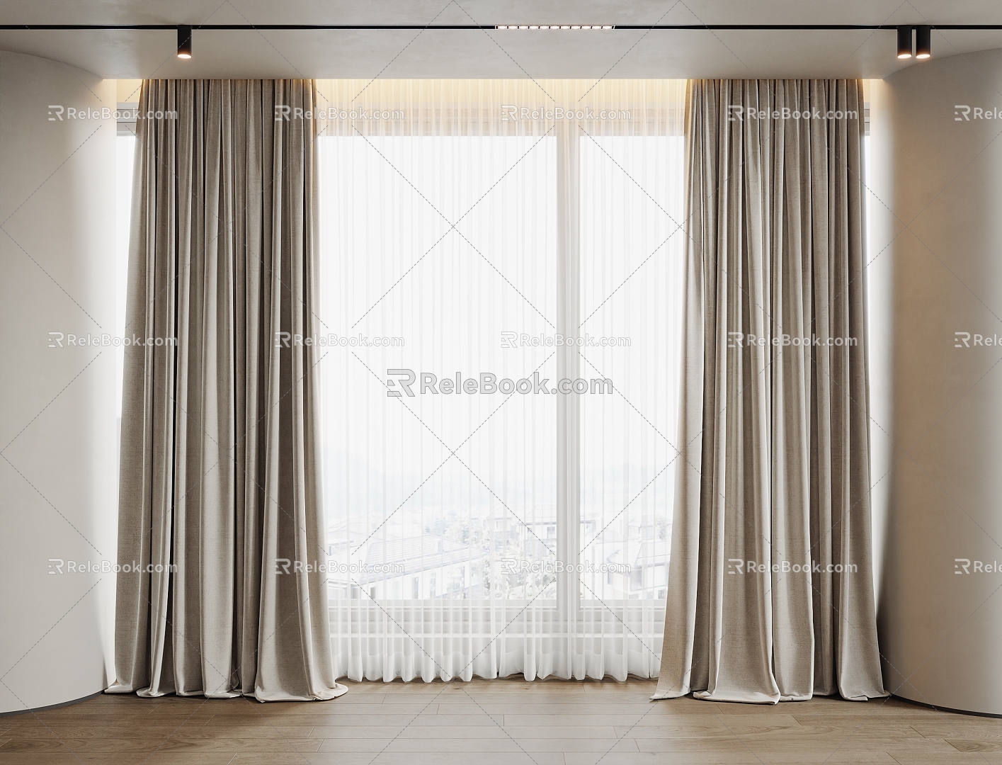 Curtain Fabric Curtain 3d model