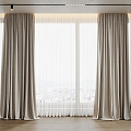 Curtain Fabric Curtain 3d model