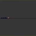 Decorative Blue Sword With Red Purple Patterns And Intricate Design