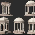 Classical Architectural Gazebo Models With Columns Domes Bases Balconies And Pediments