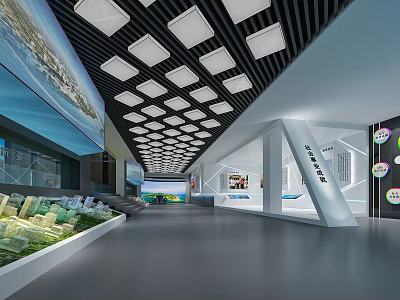 Modern Exhibition Hall Science and Technology City Exhibition Hall 3d model