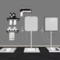 White Squat Toilets With Wall Mounted Water Tanks And Shelves Holding Toiletries Towels