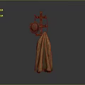 Wooden Coat Rack With Hanging Hat And Soft Blanket For Home Organization