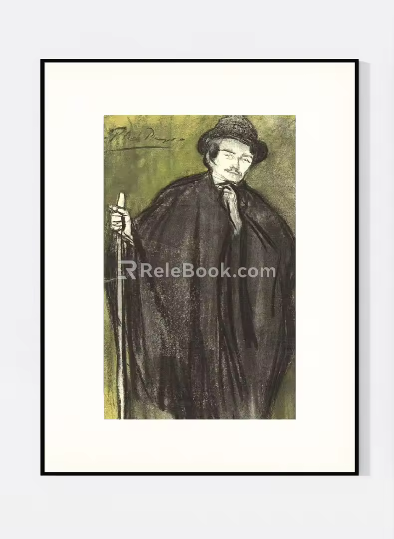 Modern Hanging Painting Picasso Character Art Advanced Middle Aging 3d model