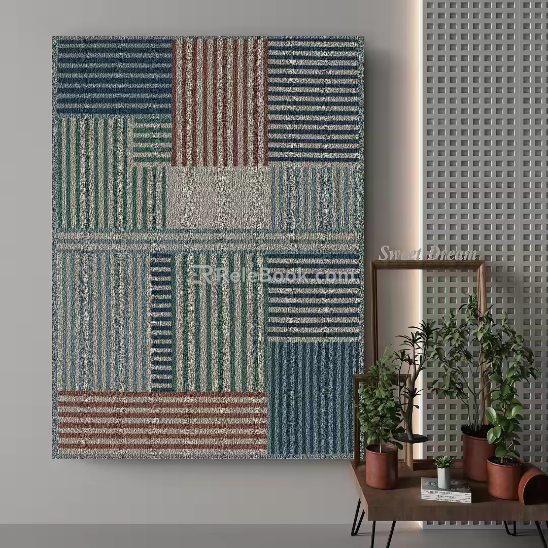 Modern Square Carpet 3d model