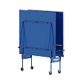 Sports Equipment Portable Blue Ping Pong Table With Wheels And Net