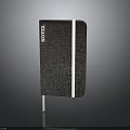 Fashion Accessory Brown Notebook With White Stripe And Bookmark String
