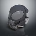 Modern Gray Protective Helmet With Sleek Design And Transparent Visor