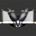Game And Movie Character With Purple Fox Ears White Kimono Long Black Hair Flowing Sleeves