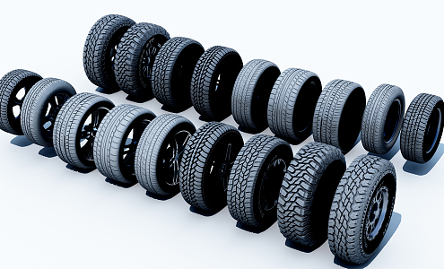 Modern tires car tires 3d model