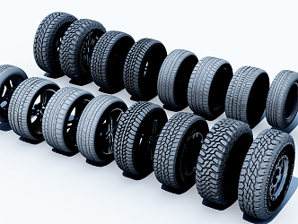 Modern tires car tires 3d model