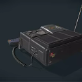 Retro Computer With Kung Fu Display Screen And Classic Mechanical Keyboard