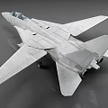 Sleek Silver White Fighter Jet With Twin Vertical Tails Cockpit And Deployed Landing Gear