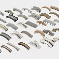 Diverse Bridge Design Models With Various Architectural Styles And Structural Elements