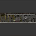 Futuristic Sci Fi Scene Featuring Metallic Scaffolding And Cybernetic Construction Platform