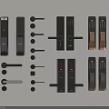Modern Smart Door Locks And Door Handles With Digital Keypad Panels